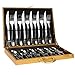 HUIRUI Flatware Cutlery Sets, Stainless Steel Silverware Set for Families, Kitchens, Hotels or Restaurants Dinnerware Cutlery Set Tableware Utensil Set Gift Box Package Utensil Set 24-Piece