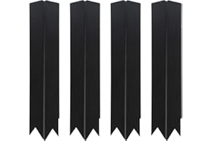 Benmachu 4 Pack 90°Connector Clips, 10" Corner Clips Height Cor-Ten Metal Stakes for 6 & 8 inch Tall Steel Landscape Edging,Black
