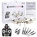 Voomall MJX X601H 2.4Ghz 6-axis Gyro 3D Roll Quadcopter Hexacopter Wireless and HD Video Real-time WiFi FPV C4005 Camera Drone with LED Light Air Pressure Altitude Hold One Key Return (Gold)