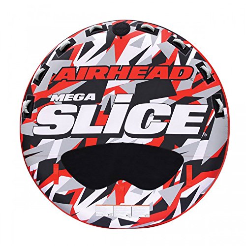 Kwik Tek Airhead Mega Slice 4-Rider Towable Tube Raft with 60-Foot Rope - Thumbnail 2