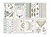 12 Sheets Metallic Flash Temporary Boho Festival Body Tattoos Assorted