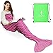 yashidali Wearable Mermaid Tail Blanket Crochet, All Seasons Warm Knitted Bed Blankets Sofa Living Room Quilt for Kids and Adults, Fish-Scales Pattern, 70.9