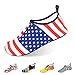 LYSHION Water Shoes Barefoot Quick-Dry Ultra-Light Breathable Aqua Socks for Beach Yoga Swimming Exercise Unisex, Stars and Stripes, Size 40-41
