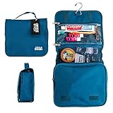 Toiletry Bag Travel Cosmetic Makeup Dopp Kit for Women or Men Hanging Toiletries Organizer with Metal Hook