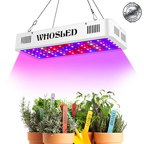 WHOSLED 600W LED Grow Light Full Spectrum Purely Handmade Grow Lamp with IR and UV for Hydroponic Indoor Plants Veg and Flower