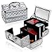 SHANY Mini Makeup Train Case With Mirror - Silver