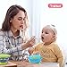 Stay Put Suction Bowl, Baby Bowls for Toddlers with Snap Tight Lids, Spill Proof Baby Feeding Bowls Gift Set of 3 Count, and 5-Pack Soft Tip Silicone Baby Spoons -BPA Free