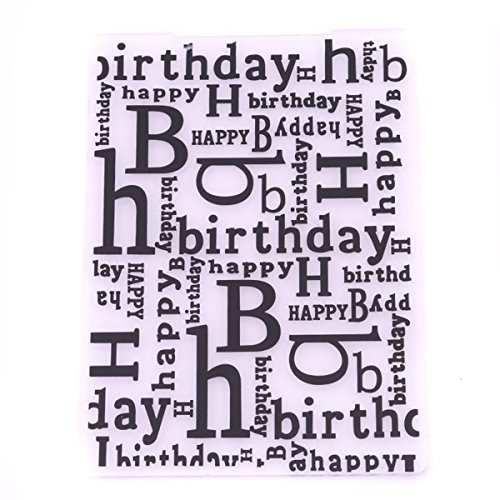 CH Happy Birthday Plastic Embossing Folders For DIY Scrapbooking Paper Craft/Card Making Decoration Supplies - Thumbnail 3