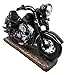 Atlantic Collectibles Vintage Black Chopper Motorcycle Bike Wine Holder Figurine 12.25