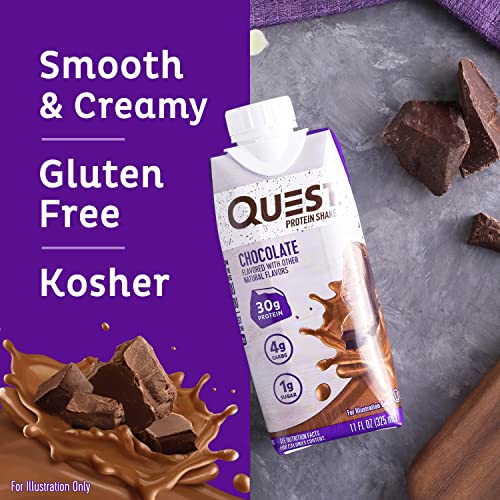 Quest Nutrition Ready To Drink Chocolate Protein Shake, High Protein