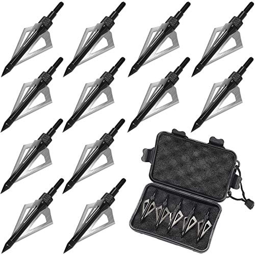 Jupitoo Hunting Broadheads 100 Grain Crossbow Tips 3 Fixed Blades
