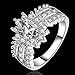 joyliveCY Fashion 925 Sterling Silver Jewelry Inlay Multi Zircon Upscale Luxury Party Ring Size 8