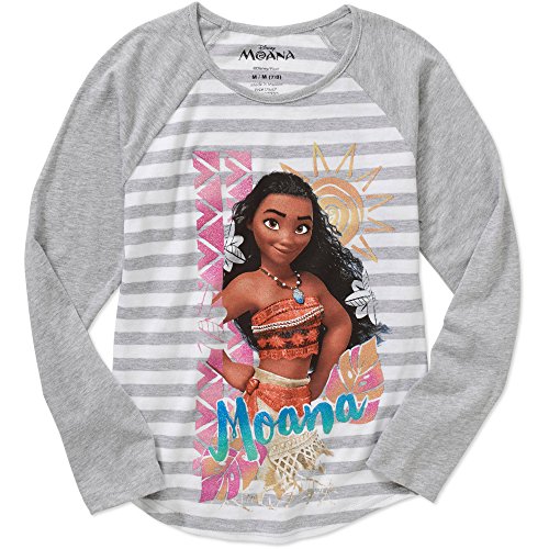 Disney Moana Girls' Long Sleeve Crew 