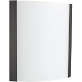 AFX IDS0910LAJUDBK Ideal 10&rdquo; LED Wall Sconce | Black Finish | Damp Rated | 1000 Delivered Lumens; 5CCT Selectable; 90 CRI; Title 24 JA8 Compliant; ADA Compliant; Curved Matte White Glass