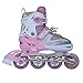Adjustable Inline Skates for Kids with Illuminating Front Wheels Durable Comfortable Roller Blades Outdoors Pink Small 12J-2 Sizes 885