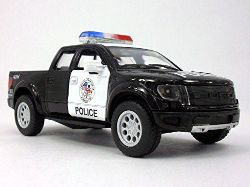Ford F-150 SVT Raptor Police 1/46 Scale Diecast Metal Model - BLACK WHITE