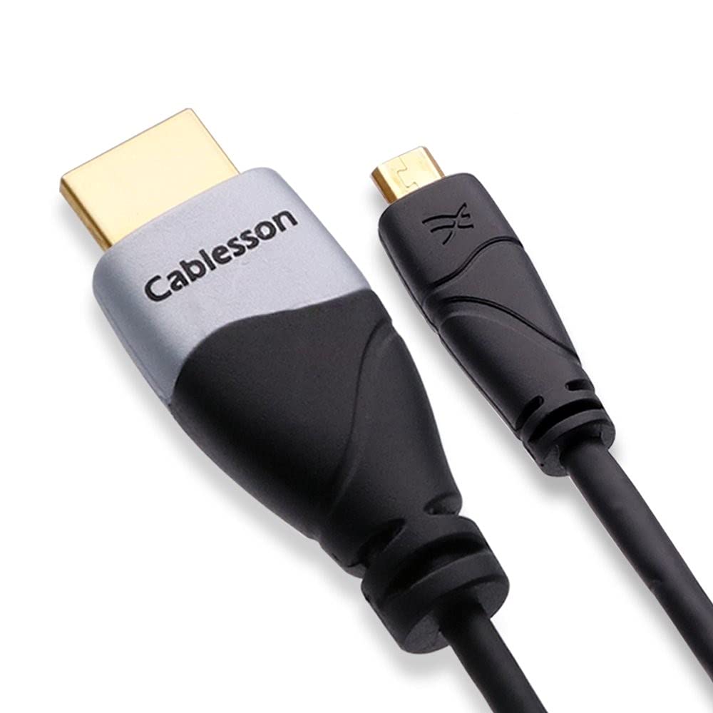 Ivuna 1.5m Micro (Type D) HDMI High Speed Cable with Ethernet (v1.4a / 2.0) Gold Plated 3D 1080p 4k2k - Connecting Devices using the Micro HDMI connector for tablets, Digital Cameras, Mobile Phone.