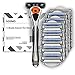 Amazon Brand - Solimo 3-Blade MotionSphere Razor for Men, Handle & 20 Cartridges (Cartridges fit Solimo Razor Handles only)