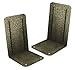 Acrimet Premium Metal Bookends Metallic Finishing (Heavy Duty) (Gold Black Platinum) (1 Pair)