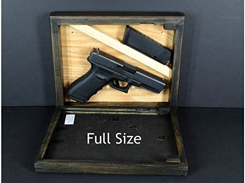Hide a gun furniture, pistol storage spot, home defense accessory, wall mount firearm safe, picture frame concealment organizer, slide dark
