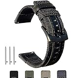 Olytop Compatible Galaxy Watch Active2 44mm 40mm Bands/Galaxy Watch 42mm Band & Vivoactive 3 Bands, 20mm Premium Nylon Sport Strap Wristbands for Garmin Vivoactive 3 /Ticwatch E Smartwatch - Black