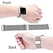 Deyo Fitbit Versa Bands for Women Men Large Small,Stainless Steel Milanese Loop Metal Replacement Bracelet Band with Magnetic Closure Accessories Wristbands for Fitbit Versa Smartwatch(Silver, S)