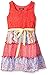 ZUNIE Girls' Sleeveless Lace Bodice with Chiffon Mixed Print Tiered Skirt