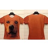 Animal Funny 3d Yellow Dog T Shirt Size XL