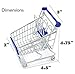 Mini Novelty Blue Shopping Cart Carriage Pen Pencil Supplies Holder With Wheels, Desk Accesory