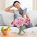Flower Glass Vase Decorative Centerpiece for Home or Wedding by Royal Imports - Flat Fishbowl Shape, 7.5