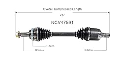 GSP NCV47591 CV Axle Shaft Assembly - Left Front