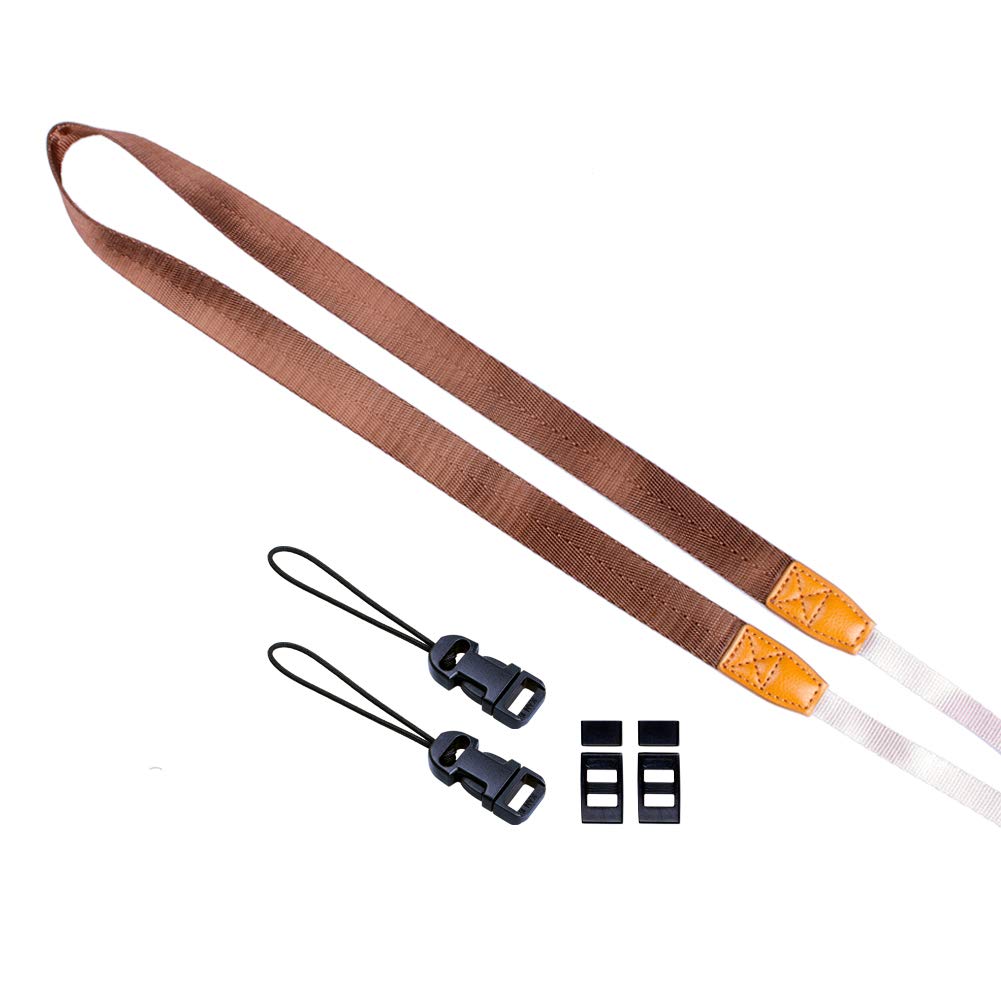 VKO Slim Camera Strap, Quick Release Camera Neck Shoulder Strap for SLR Mirrorless Cameras Strap(Coffee)