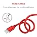 Lightning Cable,OTISA, 3Pack 5Ft/ Charger Cord For iPhone Nylon Braided Charging Cable For iPhone，Cable for iPhoneX/8/8Plus/7/7 Plus/6/6 Plus/6s/6s Plus/5/iPad Air / Air 2 / iPad mini/and more [Red]
