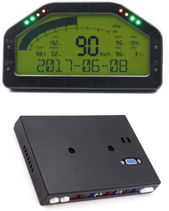 DEJUN DO908 12V Multifunctional Car Race Dash Dashboard LCD Display Rally Gauge Meter Sensor Kit Wire Harness Connection