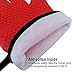 BOGZON Silicone Microwave Oven Gloves With Cotton Lining, Heat-Resistant Oven Mitts, Great for Cooking, Baking & Barbecue, 1 Pair (Set of 2), Red Color