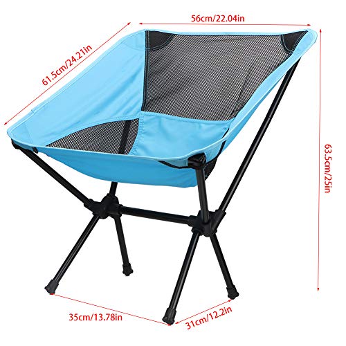 SunshineFace draagbare opvouwbare stoel lichtgewicht outdoor vissen camping wandelen strandstoel kruk blauw - Image 6