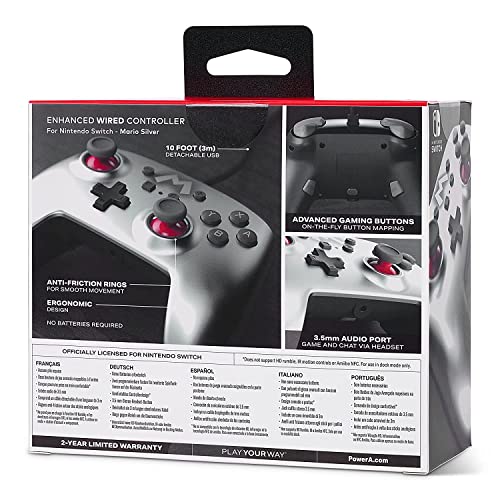 PowerA Enhanced Wired Controller for Nintendo Switch Mario - Main Image
