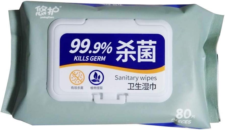 Zlolia 1pc Wipes,Large Water Wipes,Soft Wipes for Al Purpose Cleaning,with 99.9% Cleaning Effect for Home,(1 pack/80 Sheets)