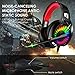 Nivava Gaming Headset for PS4, Xbox One, PC Headphones with Microphone LED Light Mic for Nintendo Switch Playstation Computer, K7 (Black&Red)thumb 2