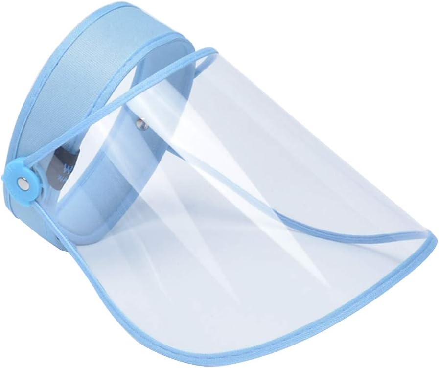 Quietcloud Unisex Protective Cap Hat Transparent Anti-Spitting Dustproof Face Cover Protection from Dust, Pollen, Pet Dander, Other Airborne Irritants Blue