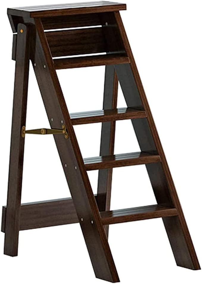 Wooden Step Ladders Folding Stool, 5Step Ladder Indoor Household