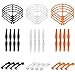 eTopxizu 36PCS Syma X8C X8W X8G Protective frame 2.4G 4CH Venture RC Quadcopter Blade Propeller & Propeller Protectors Blades Frame & Landing Skid,Black,White&Orange