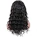 Eayon Hair Loose Curly Full Lace Human Hair Wigs-Glueless 130% Density Brazilian Virgin Remy Wigs with Baby Hair for Black Women Natural Color 14Inch