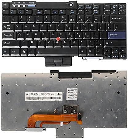 New keyboard for Lenovo IBM Thinkpad R60 R60 R60i R61 R61i R61i T60 T60p T61 T61p Z60 Z60M Z60D Z61 Z61M Z61T R400 R500 T500 W500 W700 W700 US 42T3241 42T3273 31W527 MP05083US-4421 Black