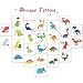 Jatidne Dinosaur Temporary Tattoos for Kids Boys Birthday Party, 300 Tattoos (Pack of 24 Sheets) Waterproof Dinosaur Tattoo Stickers, Dinosaur Party Supplies Great Children Party Favors