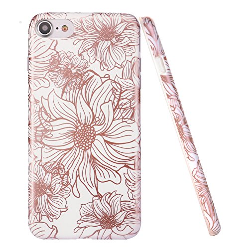 Iphone 7 case,iphone 8 case,doujiaz floral pattern slim…