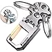 Hephis Durable Keychain with Handy Bottle Opener,Solid Key Management,Heavy Duty Car Key Chains for Men and Women(Wiredrawing Gun Black and Gold)