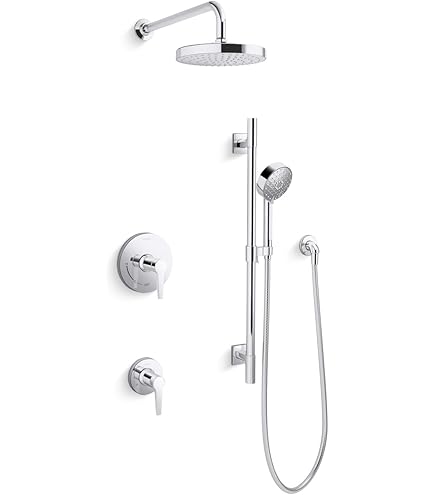 KOHLER 76474-Y-CP HydroRail-R Shower Column Kit, 2.5 GPM, Two