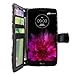 Cellularvilla Wallet Case For LG G Flex 2 H950 H955 LS996 Pu Leather Wallet Card Flip Open Pocket Case Cover Pouch (Black Pink Flower)