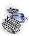 BAGGU 3D Zip Set, Expandable Nylon Zip Pouch 3 Pack for Travel and Organization, Gingham
